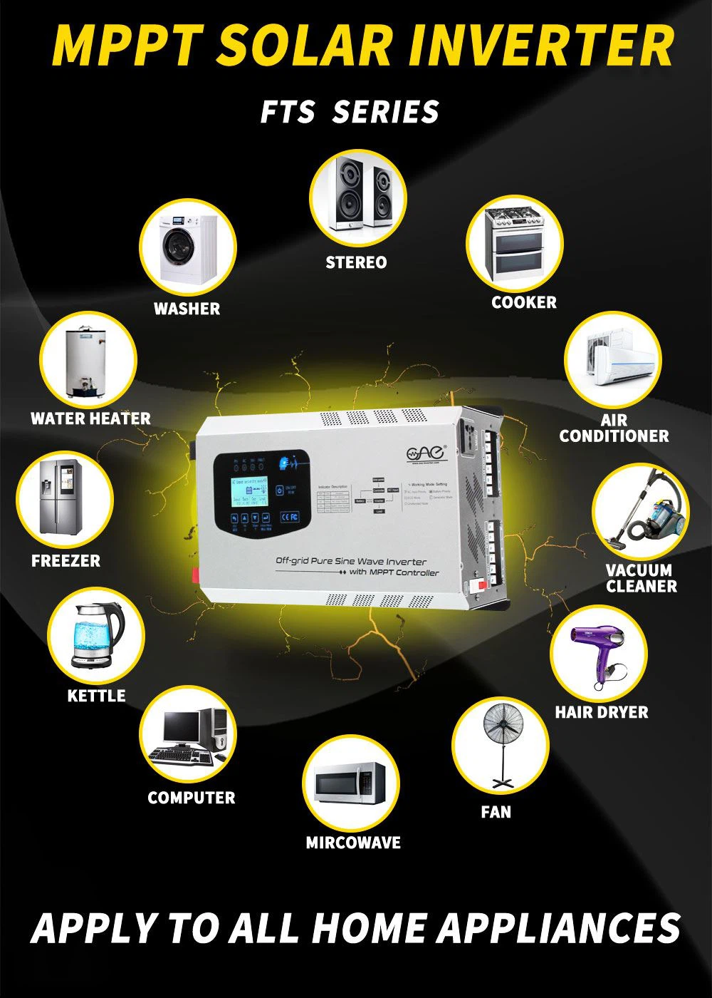 pure sine wave hybrid solar inverter