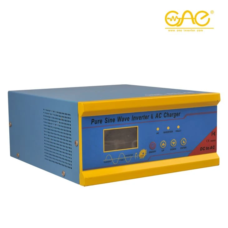 inversor de onda sinusoidal pura 600w con controlador solar pwm y cargador de CA